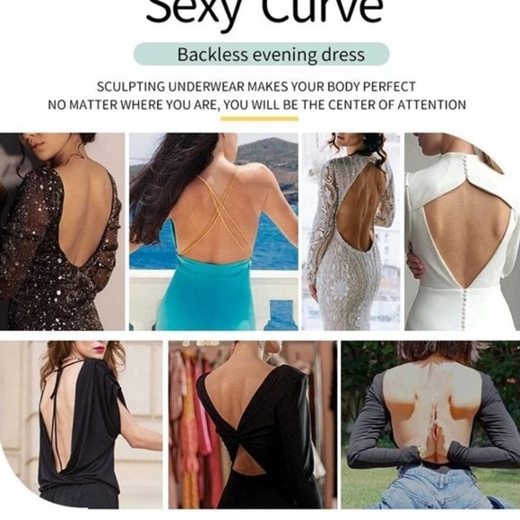 The Women's Backless Body Shaper Bra With Deep V-Neck soze 38 new large NWOT - Picture 4 of 5